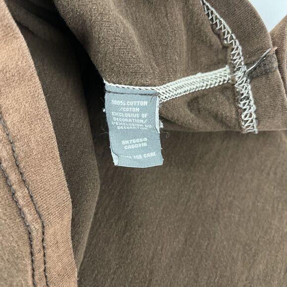 Mens Y2K Vintage Abercrombie & Fitch Spellout T-Shirt Size Medium Muscle Brown - Picture 7 of 7